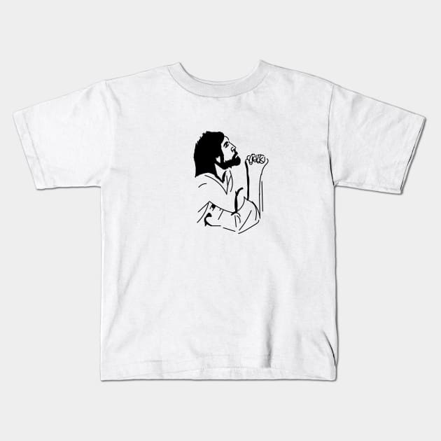 Jesus Praying Kids T-Shirt by FlorenceFashionstyle